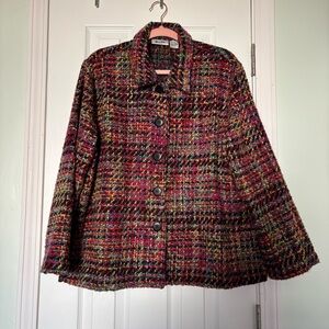 Vibrant Multicolor Women's Tweed Jacket